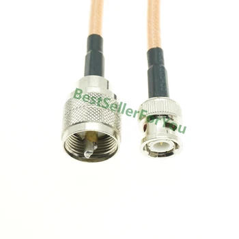 Кабел RG142 BNC plug В9 до UHF PL259 Съединители RF кабел Caox с косичкой