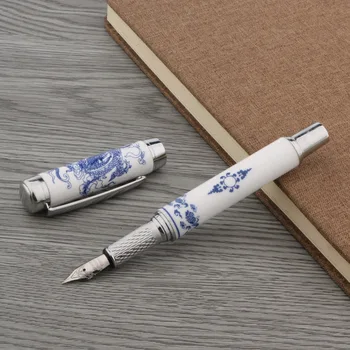 Порцеланова писалка китайска живопис син дракон Mediun Канцеларски материали на Ученически пособия, Офис консумативи English