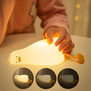 Нови патица ночники Led нощна светлина Пате Акумулаторна лампа USB Cartoony силикон за подарък за рожден Ден Декорация на детска спалня