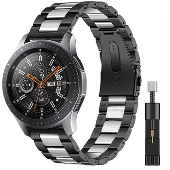 22 мм и 20 мм, Метална Каишка за Samsung Galaxy Watch Gear S3/Активни 2/3/4/5/Huawei Watch 3/GT2 Гривна-маншет Amazfit GTR Band