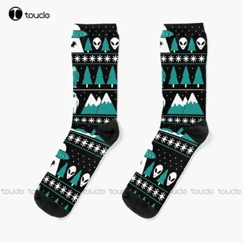 Нови паранормални Коледни чорапи-пуловери, високи Чорапи, Персонални потребителски чорапи за възрастни Унисекс, популярни подаръци